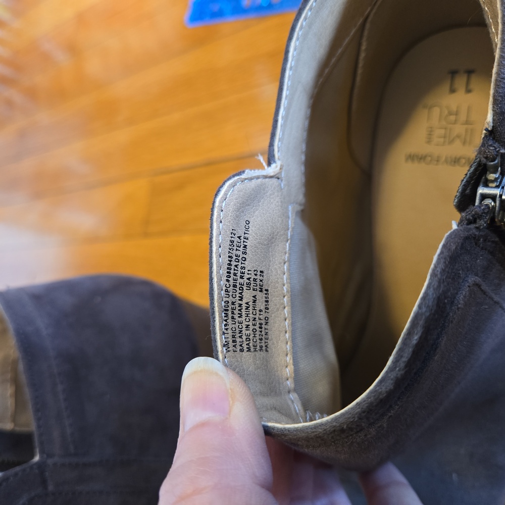 Time And Tru Memory Foam Ankle Boots, Size 11 - image 2